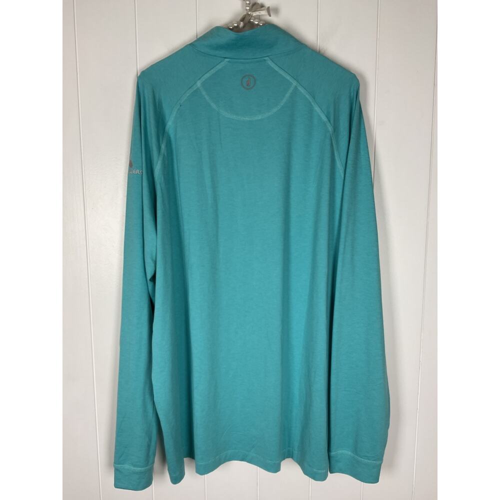 Johnnie-O Men's Long Sleeve 1/4 Zipper Teal Shirt Size XL - Picture 7 of 7